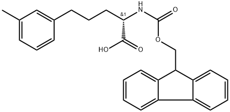 Fmoc-(S)-2-amino-5-(3-methylphenyl)pentanoic acid Structure