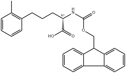 Fmoc-(S)-2-amino-5-(2-methylphenyl)pentanoic acid,2349926-38-9,结构式
