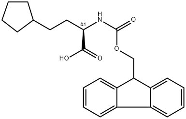 (R)-2-(Fmoc-amino)-4-cyclopentylbutanoic acid Struktur