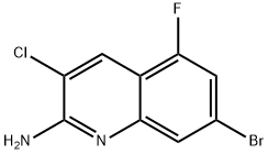 2-Quinolinamine, 7-bromo-3-chloro-5-fluoro- 化学構造式