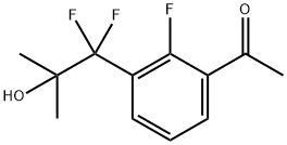 Ethanone, 1-[3-(1,1-difluoro-2-hydroxy-2-methylpropyl)-2-fluorophenyl]- 结构式