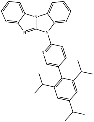 5H-Benzimidazo[1,2-a]benzimidazole, 5-[5-[2,4,6-tris(1-methylethyl)phenyl]-2-pyridinyl]- Struktur