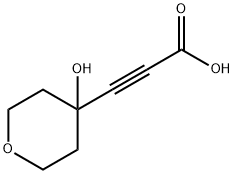 3-(4-Hydroxyoxan-4-yl)prop-2-ynoic acid 化学構造式
