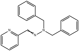 2-Pyridinecarboxaldehyde, 2,2-bis(phenylmethyl)hydrazone 化学構造式