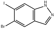 5-溴-6-碘-1H-吲唑 结构式