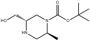 tert-butyl (2S,5S)-5-(hydroxymethyl)-2-methylpiperazine-1-carboxylate Struktur