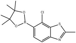 Benzothiazole, 7-chloro-2-methyl-6-(4,4,5,5-tetramethyl-1,3,2-dioxaborolan-2-yl)- Structure