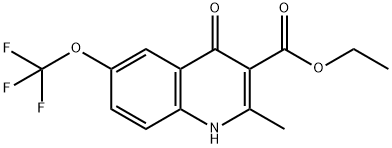 ethyl 2-methyl-4-oxo-6-(trifluoromethoxy)-1,4-dihydroquinoline-3-carboxylate 化学構造式
