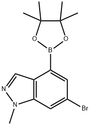 6-Bromo-1-methylindazole-4-boronic acid pinacol ester|6-溴-1-甲基-4-(4,4,5,5-四甲基-1,3,2-二氧硼杂环戊烷-2-基)-1H-吲唑