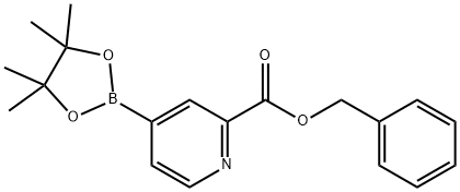 2-(Benzyloxycarbonyl)pyridine-4-boronic acid pinacol ester 化学構造式