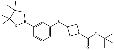 3-[(N-BOC-Azetidin-3-yl)sulfanyl]phenylboronic acid, pinacol ester,2377607-25-3,结构式