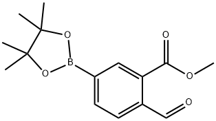 Methyl 2-formyl-5-(tetramethyl-1,3,2-dioxaborolan-2-yl)benzoate,2377607-28-6,结构式