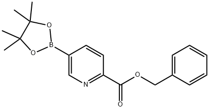 5-(4,4,5,5-四甲基-1,3,2-二氧硼杂环戊烷-2-基)吡啶-2-甲酸苄酯, 2377608-16-5, 结构式