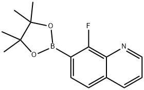 8-氟-7-(四甲基-1,3,2-二氧苯并呋喃-2-基)喹啉,2377610-76-7,结构式