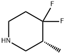 Piperidine, 4,4-difluoro-3-methyl-, (3R)- 化学構造式