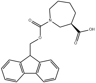 1H-Azepine-1,3-dicarboxylic acid, hexahydro-, 1-(9H-fluoren-9-ylmethyl) ester, (3R)-,2381653-60-5,结构式