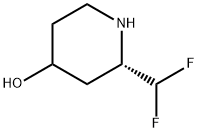 4-Piperidinol, 2-(difluoromethyl)-, (2S)- Struktur