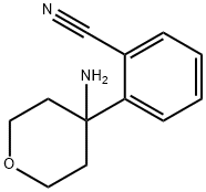 Benzonitrile, 2-(4-aminotetrahydro-2H-pyran-4-yl)- Structure