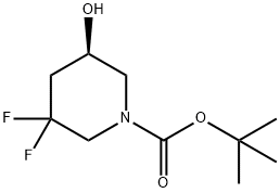 1-Piperidinecarboxylic acid, 3,3-difluoro-5-hydroxy-, 1,1-dimethylethyl ester, (5R)- Structure