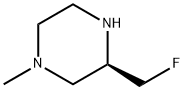 Piperazine, 3-(fluoromethyl)-1-methyl-, (3R)- 化学構造式