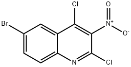 Quinoline, 6-bromo-2,4-dichloro-3-nitro- Structure