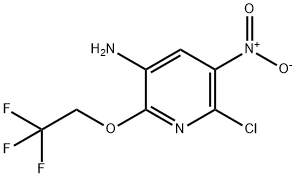 3-Pyridinamine, 6-chloro-5-nitro-2-(2,2,2-trifluoroethoxy)- Struktur