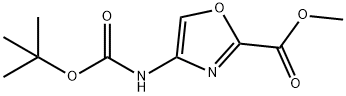 4-tert-Butoxycarbonylamino-oxazole-2-carboxylic acid methyl ester 结构式