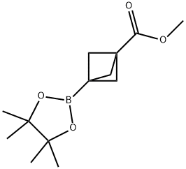 Bicyclo[1.1.1]pentane-1-carboxylic acid, 3-(4,4,5,5-tetramethyl-1,3,2-dioxaborolan-2-yl)-, methyl ester Structure