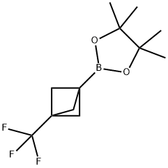1,3,2-Dioxaborolane, 4,4,5,5-tetramethyl-2-[3-(trifluoromethyl)bicyclo[1.1.1]pent-1-yl]- Struktur