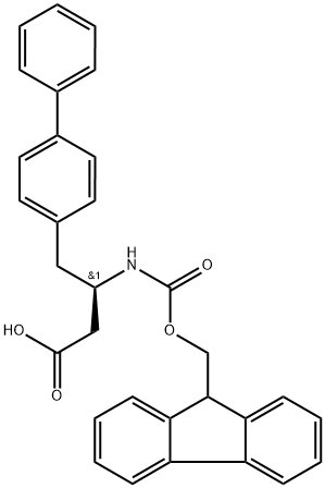(R)-3-(Fmoc-amino)-4-(biphenyl-4-yl)butanoic acid Struktur