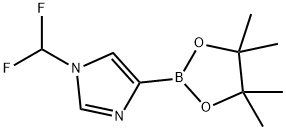 1H-Imidazole, 1-(difluoromethyl)-4-(4,4,5,5-tetramethyl-1,3,2-dioxaborolan-2-yl)- 化学構造式