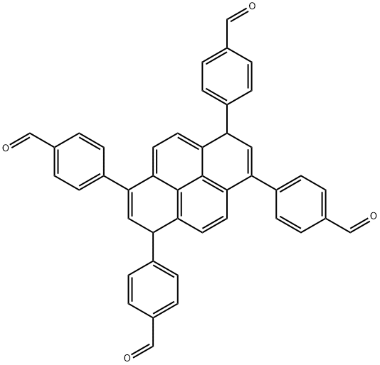 1,3,6,8-四-(对醛基苯基)-芘 结构式