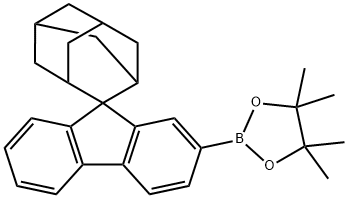 1,3,2-Dioxaborolane, 4,4,5,5-tetramethyl-2-spiro[9H-fluorene-9,2'-tricyclo[3.3.1.13,7]decan]-2-yl- 化学構造式