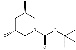 (3R,5R)-3-羟基-5-甲基哌啶-1-羧酸叔丁酯,2413846-73-6,结构式