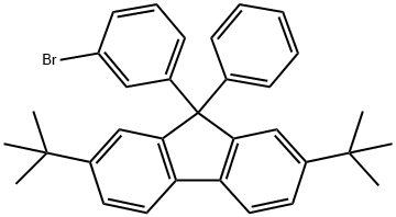 9H-Fluorene, 9-(3-bromophenyl)-2,7-bis(1,1-dimethylethyl)-9-phenyl- Structure