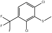 Benzene, 1,3-dichloro-2-(methylthio)-4-(trifluoromethyl)- Struktur