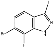1H-Indazole, 6-bromo-7-fluoro-3-iodo- Structure