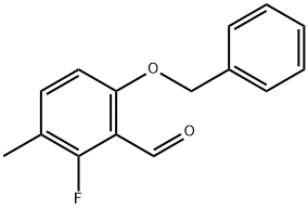 Benzaldehyde, 2-fluoro-3-methyl-6-(phenylmethoxy)-,2432849-04-0,结构式