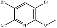 3,5-二溴-2-氯-6-甲氧基吡啶 结构式