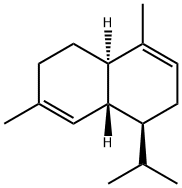 (1S,4aβ,8aα)-1α-イソプロピル-1,2,4a,5,6,8a-ヘキサヒドロ-4,7-ジメチルナフタレン 化学構造式