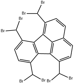 Fluoranthene, 1,6,7,10-tetrakis(dibromomethyl)- Struktur