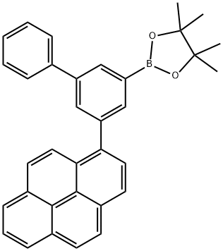 1,3,2-Dioxaborolane, 4,4,5,5-tetramethyl-2-[5-(1-pyrenyl)[1,1'-biphenyl]-3-yl]- Structure