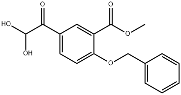 Benzoic acid, 5-(2,2-dihydroxyacetyl)-2-(phenylmethoxy)-, methyl ester Structure