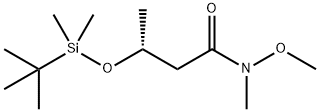 Butanamide, 3-?[[(1,?1-?dimethylethyl)?dimethylsilyl]?oxy]?-?N-?methoxy-?N-?methyl-?, (3R)?- 结构式