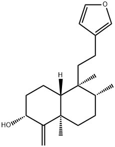 (2R,4aβ)-5β-[2-(3-Furyl)ethyl]decahydro-5,6α,8aα-trimethyl-1-methylenenaphthalen-2α-ol Structure