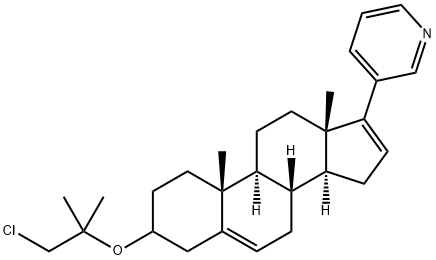 Pyridine, 3-[3-(2-chloro-1,1-dimethylethoxy)androsta-5,16-dien-17-yl]- Structure