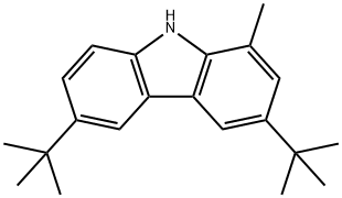 3,6-双(1,1-二甲基乙基)-1-甲基9H-咔唑- 结构式