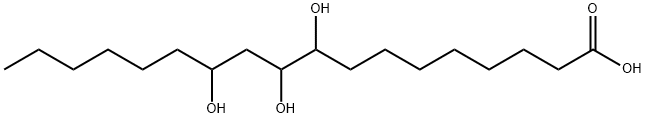 Octadecanoic acid, 9,10,12-trihydroxy- Structure