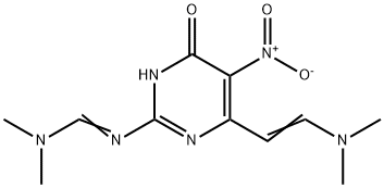 Methanimidamide, N-6-2-(dimethylamino)ethenyl-1,4-dihydro-5-nitro-4-oxo-2-pyrimidinyl-N,N-dimethyl-,252932-47-1,结构式