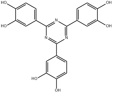 1,2-Benzenediol, 4,4',4''-(1,3,5-triazine-2,4,6-triyl)tris- 化学構造式
